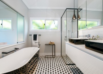Ванная комната, объединенная с санузлом: модные решения на площади 9 кв. м (75 фото)