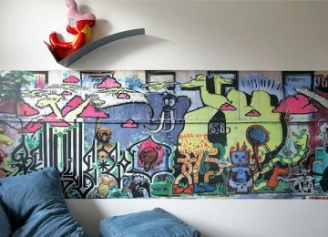 Граффити в квартире: интересный тренд в интерьере (31 фото)