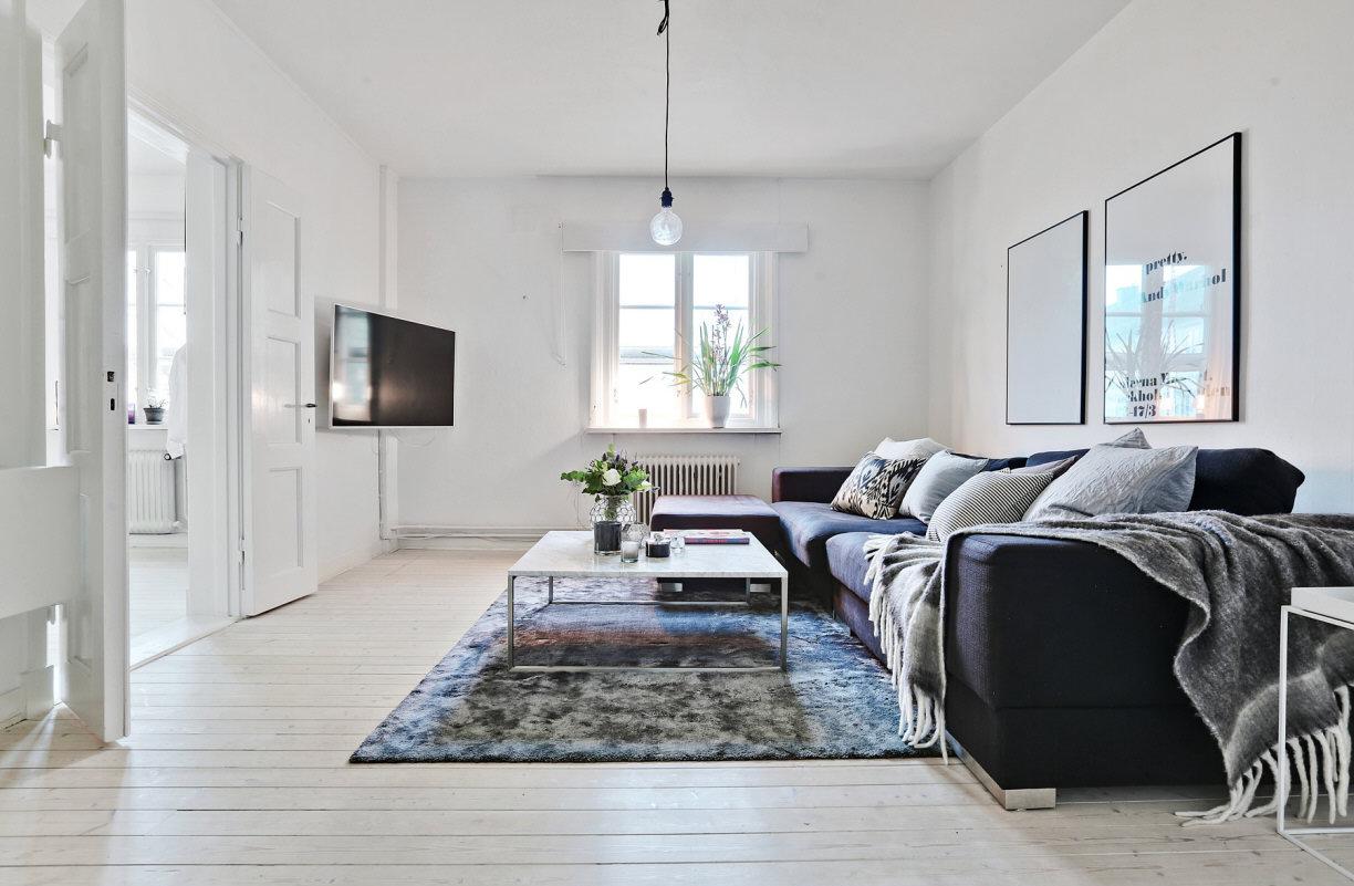 Бюджетный ремонт в однокомнатной квартире в скандинавском стиле