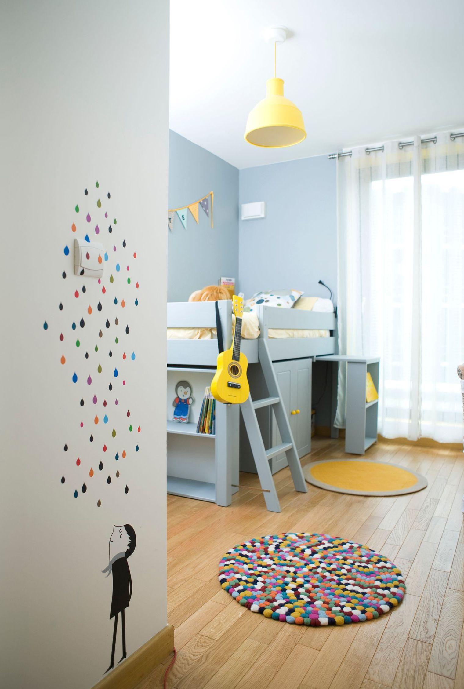 Эконом дизайн детской комнаты с рисунком