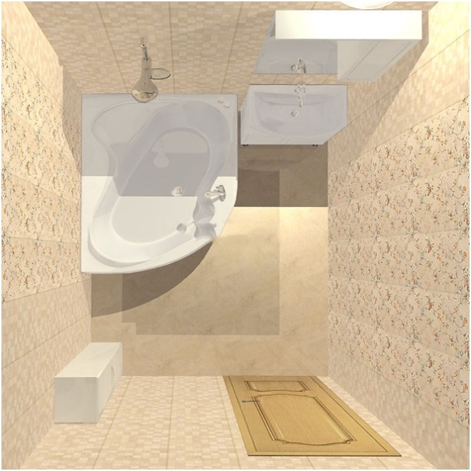 Дизайн ванной комнаты без туалета