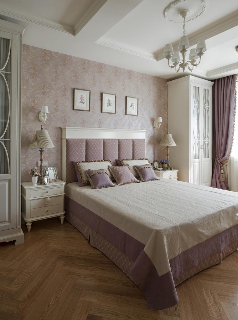 Сиренево-белая спальня в стиле прованс