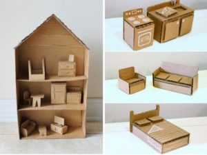 Самодельная мебель для кукол из картона