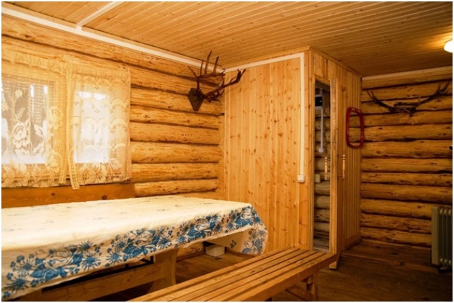Дизайн бани с комнатой отдыха внутри