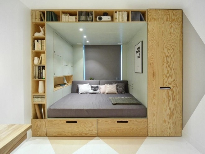 Как разделить кровать в однокомнатной квартире