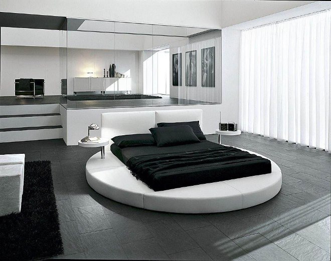 Цветовая палитра и дизайн круглой кровати