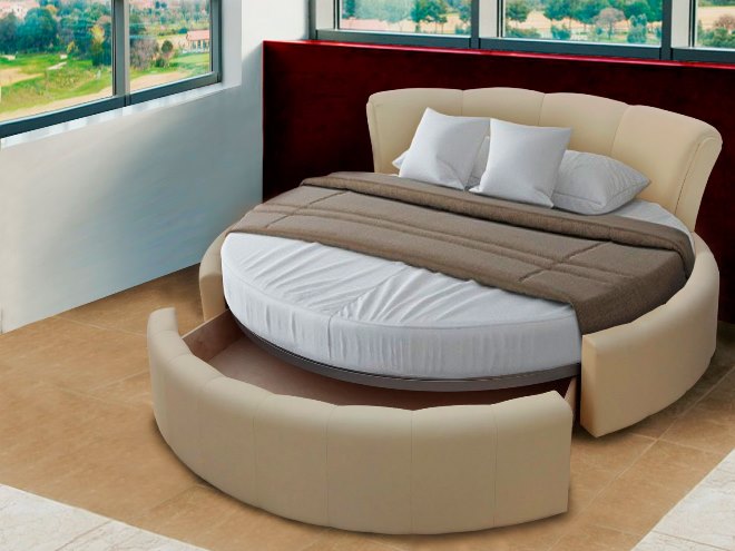 Круглая кровать – незаурядный вариант