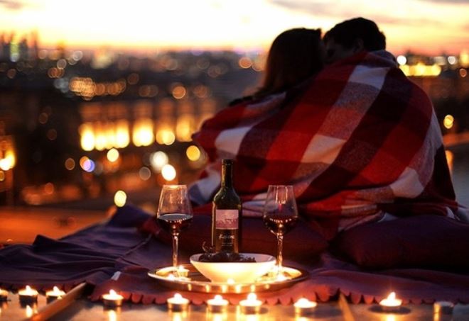 Романтический вечер для любимого на крыше