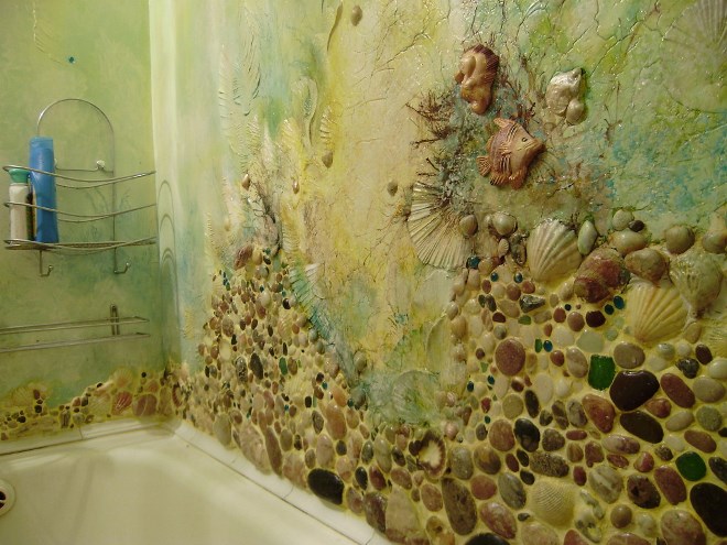 Роспись стен в ванной
