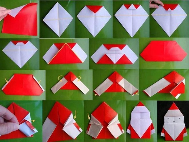 Новогодние поделки в технике оригами