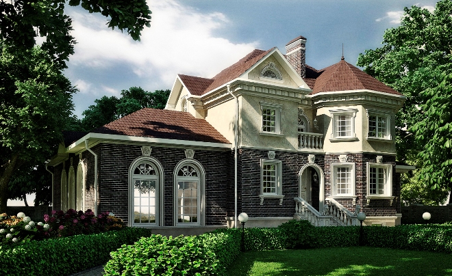 Планировка и экстерьер дома в классическом стиле