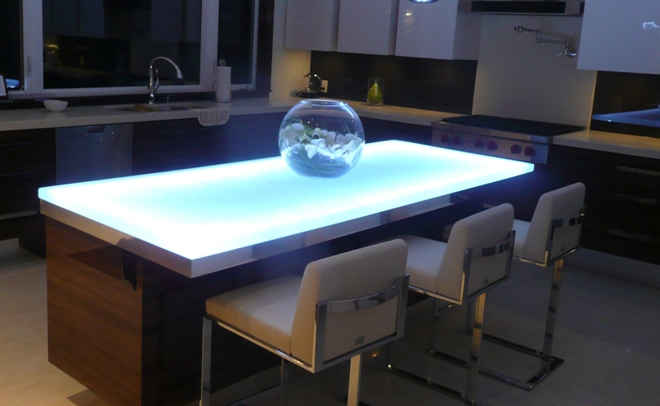 Подсветка столешницы в дизайне кухни