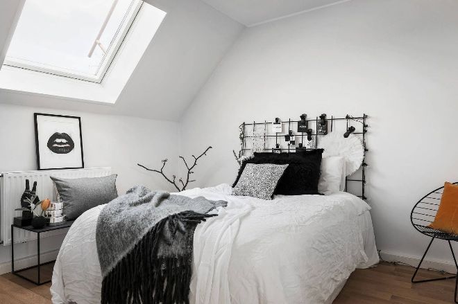Как обыграть черно-белый дизайн спальни