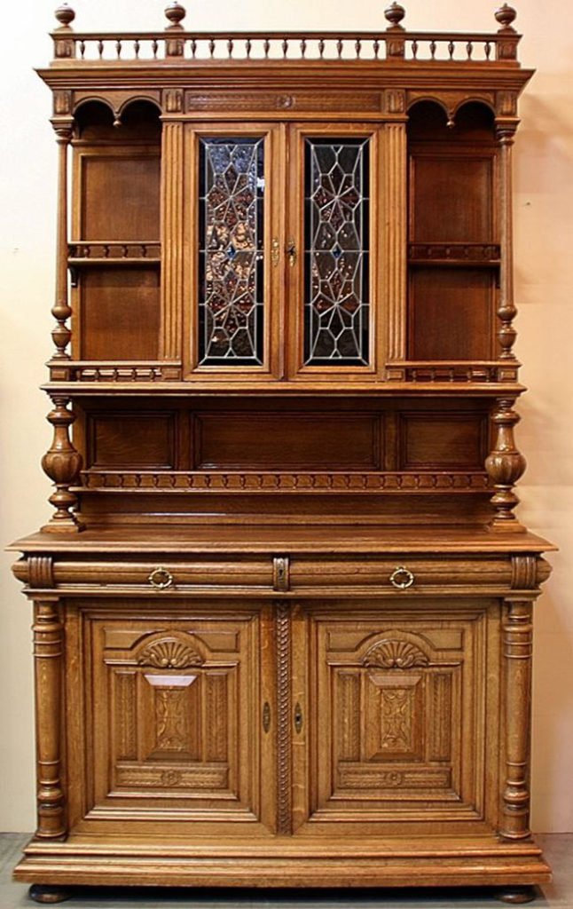 Сервант для посуды в гостиную, буфет в классическом стиле, сервант в ...