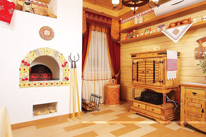 Стилизация комнат под русский стиль