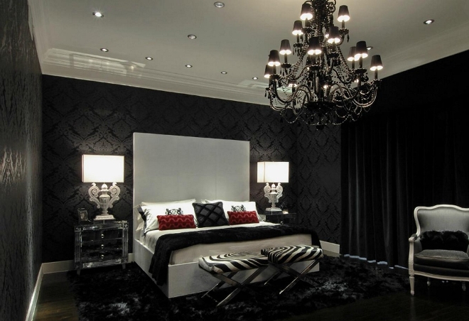 Выбор мебели для спальни в черно-белом стиле