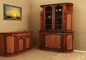 Сервант для посуды в гостиную, буфет в классическом стиле, сервант в ...