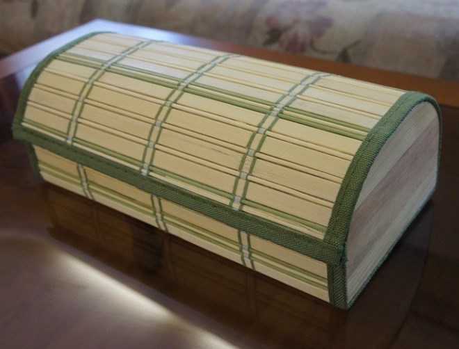 Шкатулка из бамбуковой салфетки